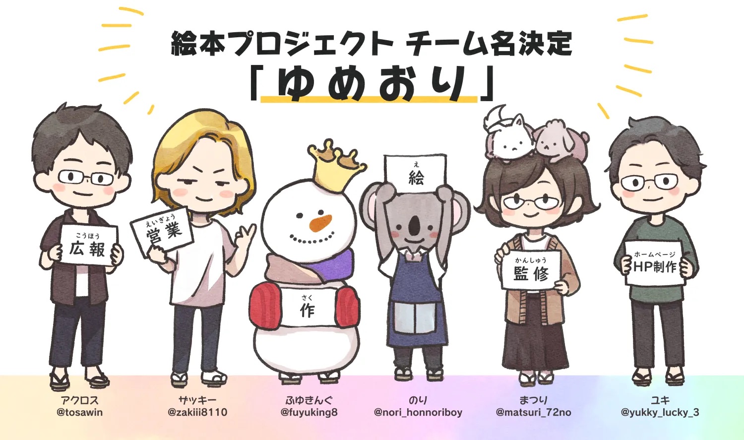 ゆめおりチームのメンバー